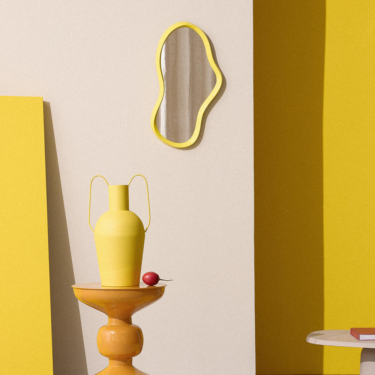 DESIGN-SPIEGEL - Glas - GELB - Gelb, Glas (33/63/3cm) - Drawer