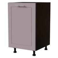 UNTERSCHRANK Bari D1D/50 Schwarz / RAL 4009 pastellviolett 50 / 50 / 82cm - Violett/Schwarz, Holz/Holzwerkstoff (50/82/50cm) - Feldmann-Wohnen