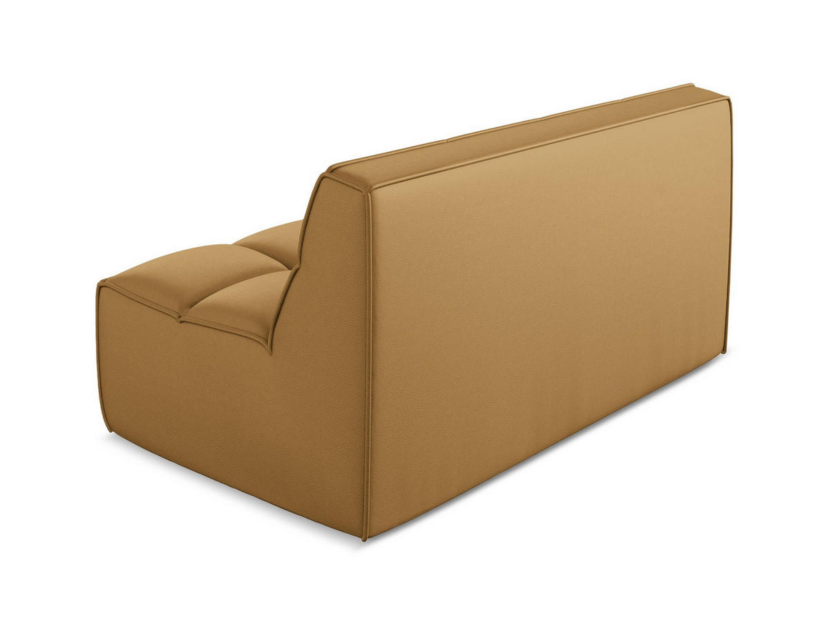 2-SITZER-SOFA Kunstleder Braun - Cognac/Schwarz, Leder/Kunststoff (160/75/93cm) - Makamii