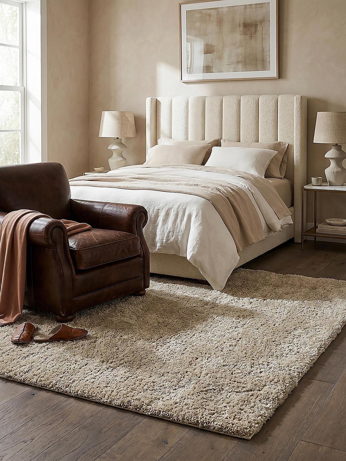TEPPICH LYNE, einfarbig, Beige, 200 x 200 cm - Beige, Textil (200/200cm) - KADIMA DESIGN