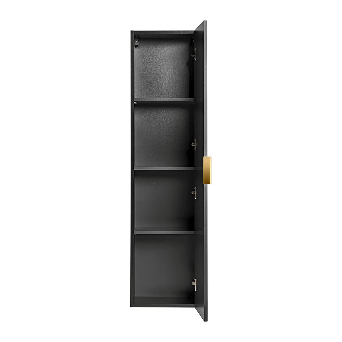 BADMÖBEL Adriel 2er-Set Mattschwarz - Schwarz, Holzwerkstoff (60.6/59/46cm) - Petits-meubles