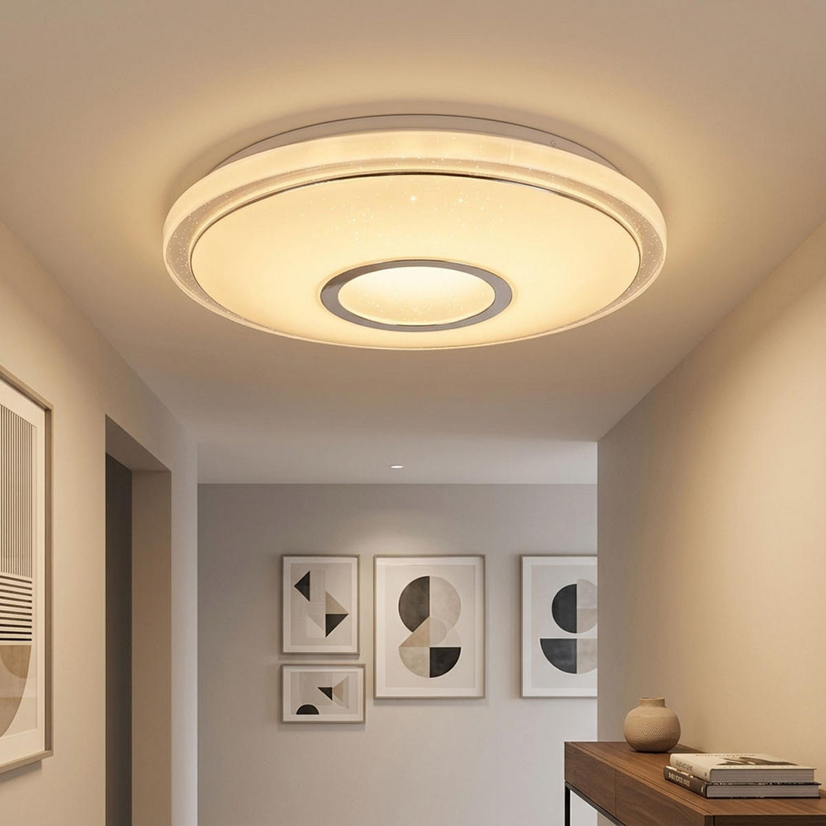 LED DECKENLEUCHTE CONNOR Acryl Weiß - Weiß, Metall (40/40/8cm) - Globo Lighting
