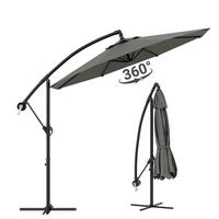 AMPELSCHIRM 300 cm Grau - Grau, Metall (300/300cm) - Bomclap