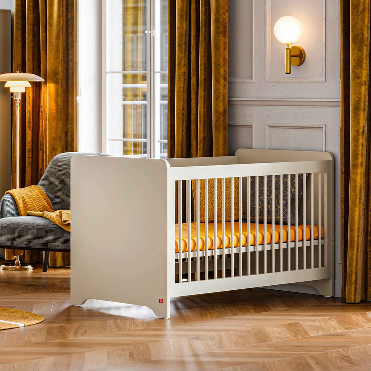 GITTERBETT 60/120 Ova Beige - Beige, Holzwerkstoff (60/120cm) - Petits-meubles