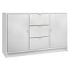 SIDEBOARD Tireno - Goldfarben/Weiß, Holzwerkstoff/Metall (118/75/40cm) - MIRJAN24