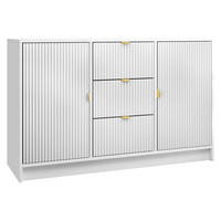 SIDEBOARD Tireno - Goldfarben/Weiß, Holzwerkstoff/Metall (118/75/40cm) - MIRJAN24