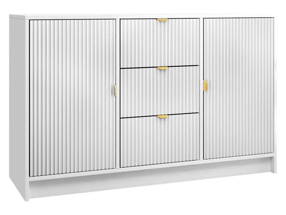 SIDEBOARD Tireno - Goldfarben/Weiß, Holzwerkstoff/Metall (118/75/40cm) - MIRJAN24