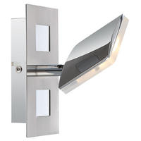 LED WANDLEUCHTE KAMALA Silber Aluminium - Silberfarben, Metall (7/15/15cm) - Globo Lighting