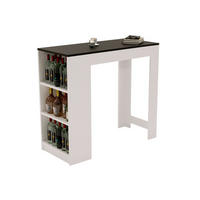 BARTISCH Schwarz 103/50.5/115cm - Schwarz/Weiß, Holzwerkstoff (115/103/50.5cm) - CraftPAK