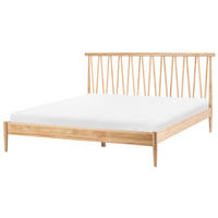 BETT mit Lattenrost 180/200 Kiefernholz Hellbraun Urdos - Hellbraun, Holz (180/200cm) - Beliani