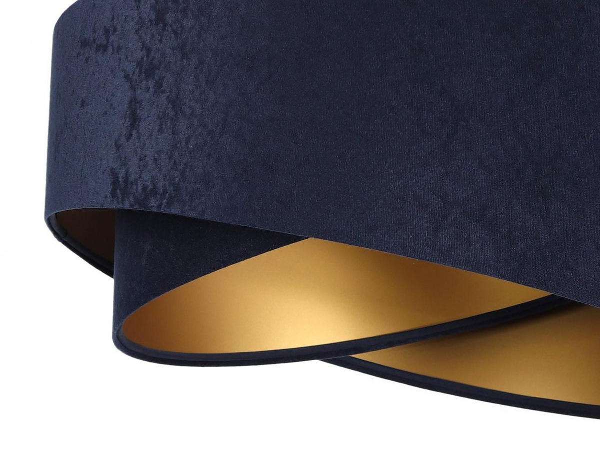HÄNGELEUCHTE Blau 50/23 cm - Goldfarben, Kunststoff (50/1.3/23cm) - ONZENO