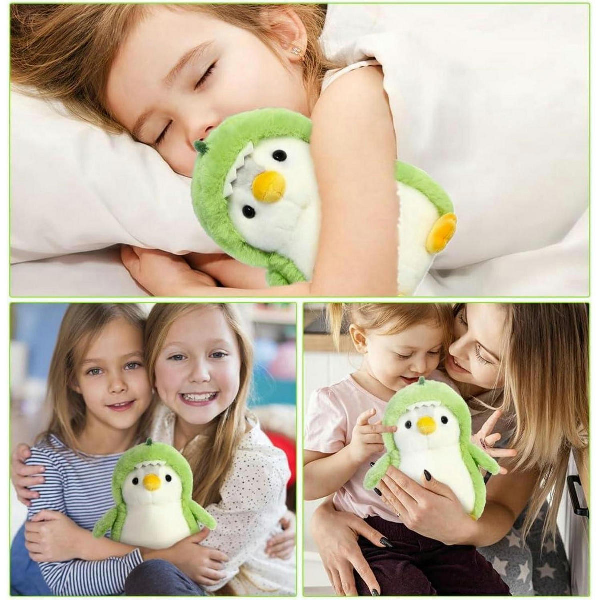 KUSCHELTIER Pinguin 20 cm - Grün, Textil (15/20cm)