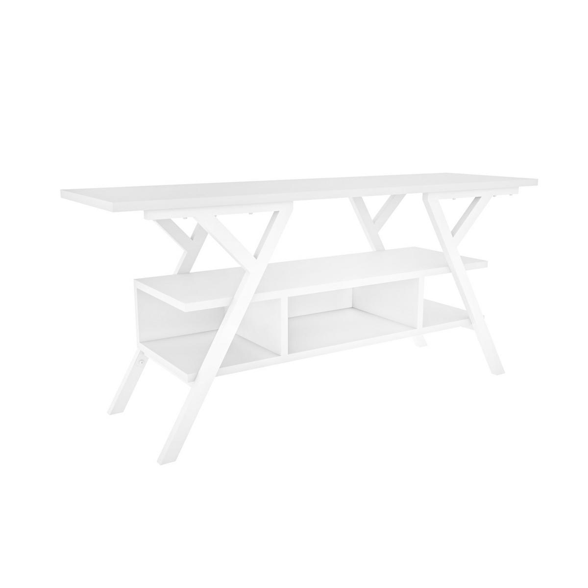 TV Stand Minerva Weiß Weiß - Weiß, Holzwerkstoff (120/55/35cm) - Decorotika