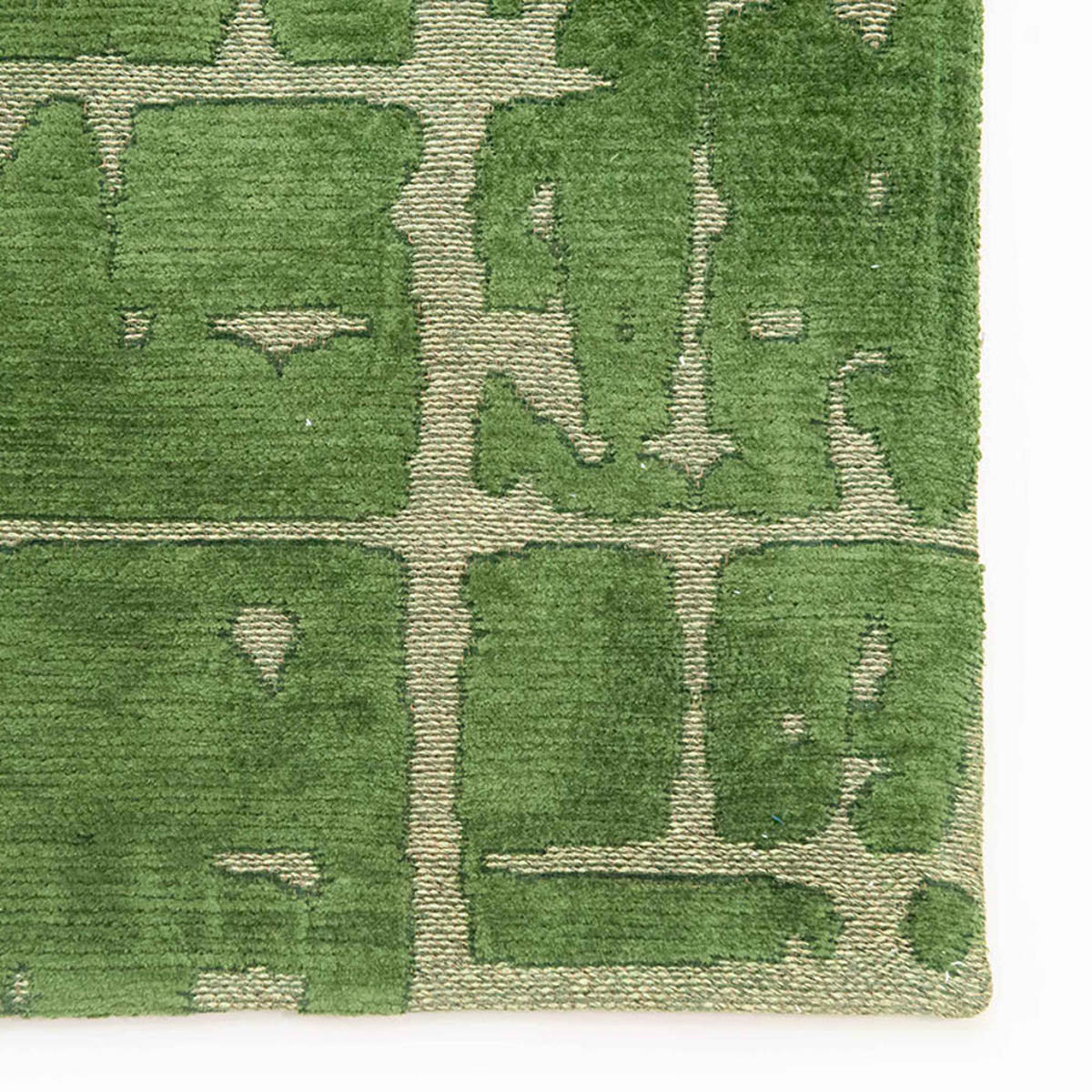 TEPPICH Perrier's Green Structures Baobab 80/250 cm - Grün, Textil (80/250cm) - Louis De Poortere