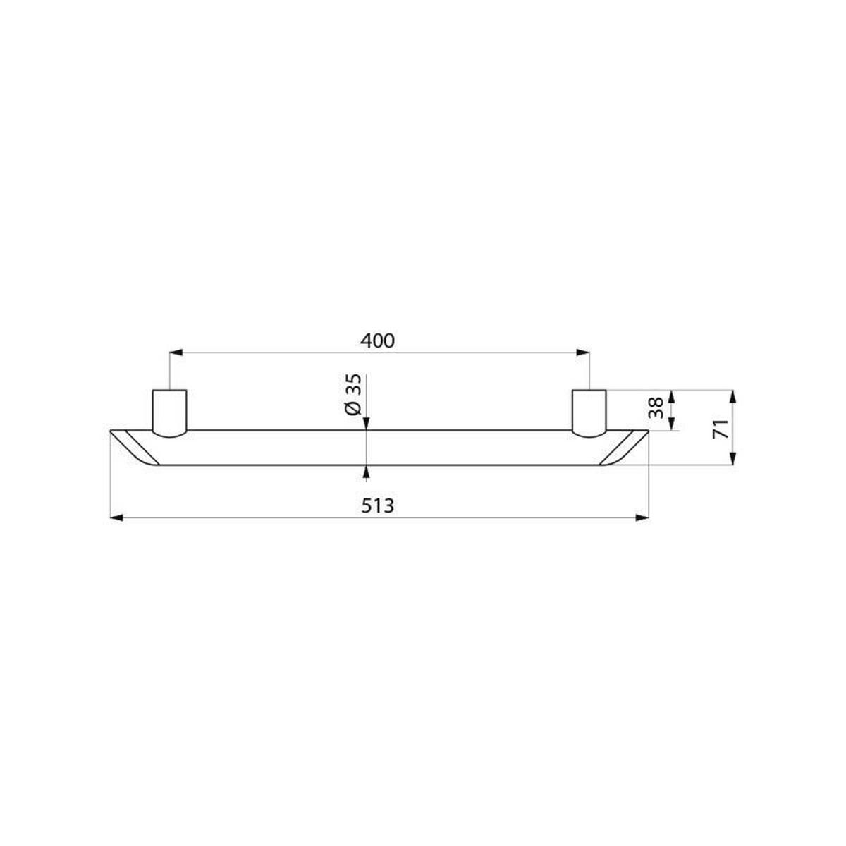 HALTEGRIFF Be-Line Ø35 L400 Aluminium anthrazit - Anthrazit, Metall (7.8/4/53.2cm) - Delabie