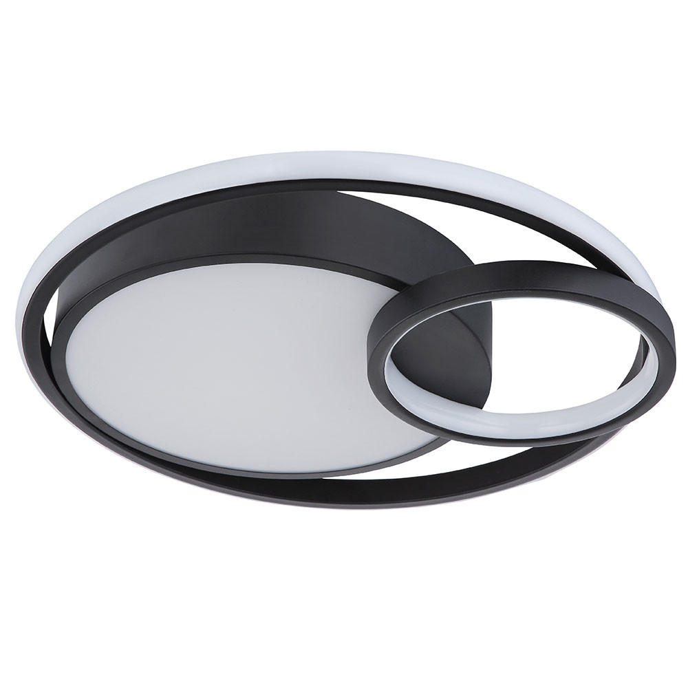 LED DECKENLEUCHTE Kamilla Metall Schwarz - Schwarz, Metall (40.5/39.5/10cm) - Globo Lighting