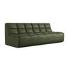 3-SITZER SOFA Kunstleder Grün - Schwarz/Grün, Leder/Kunststoff (210/75/93cm) - Makamii