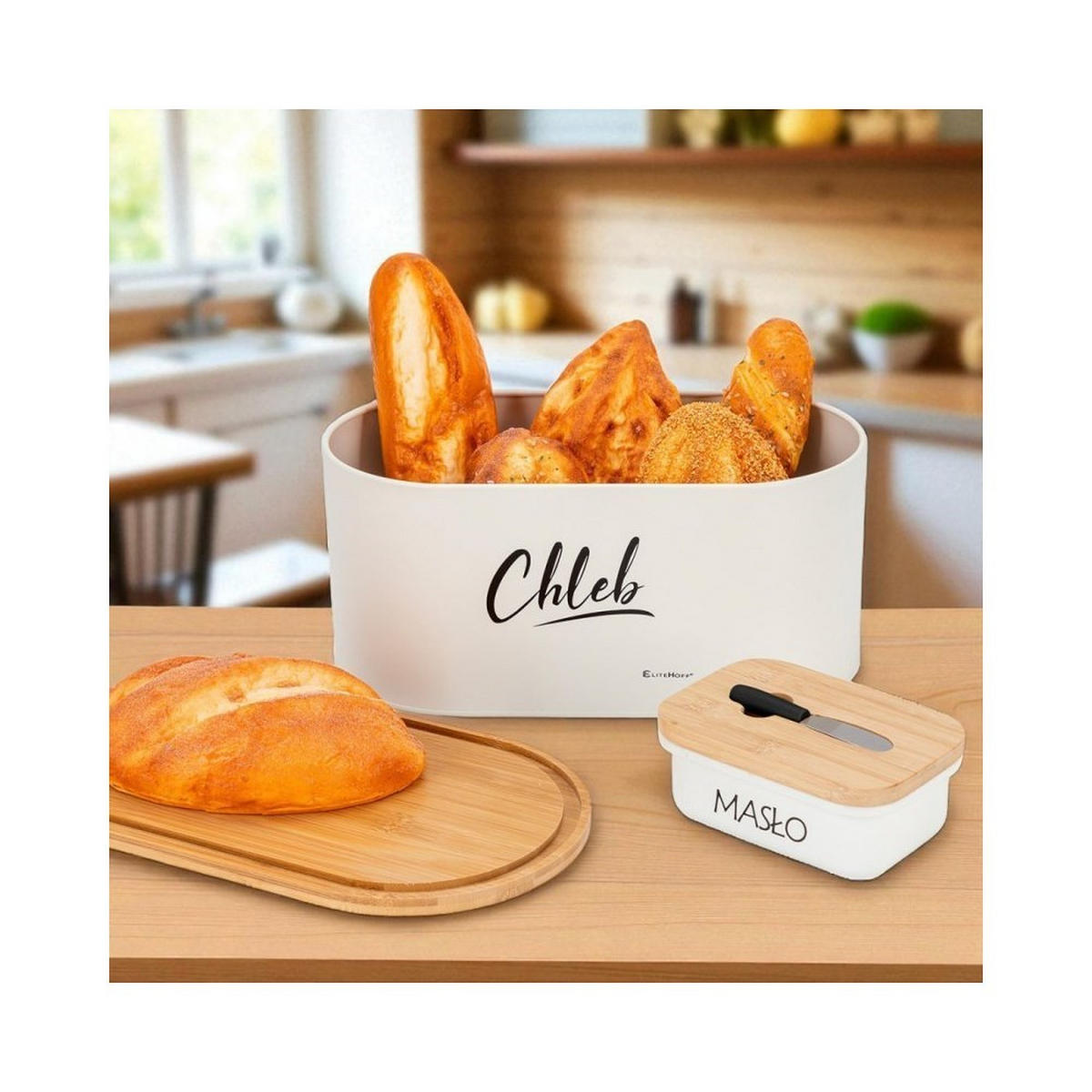 BROTKASTEN Weiß 34/18/15.8 cm E6080 - Weiß, Holz (18/15.8/34cm) - Elitehoff