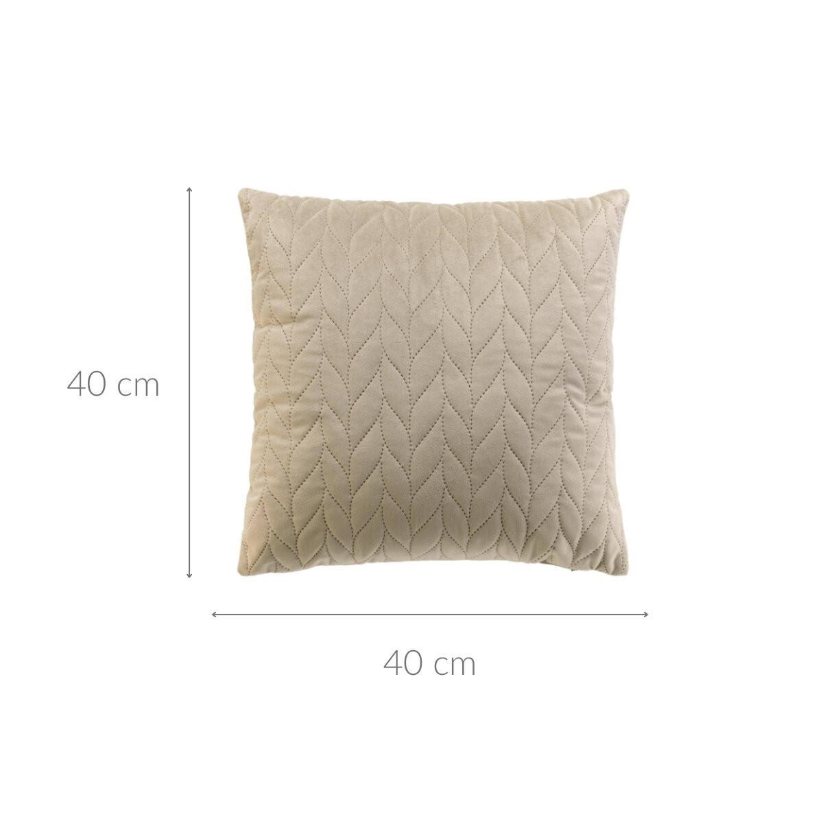 DEKOKISSEN Velours 40/40 cm - Taupe, Textil (40/40cm) - Douceur d´intérieur