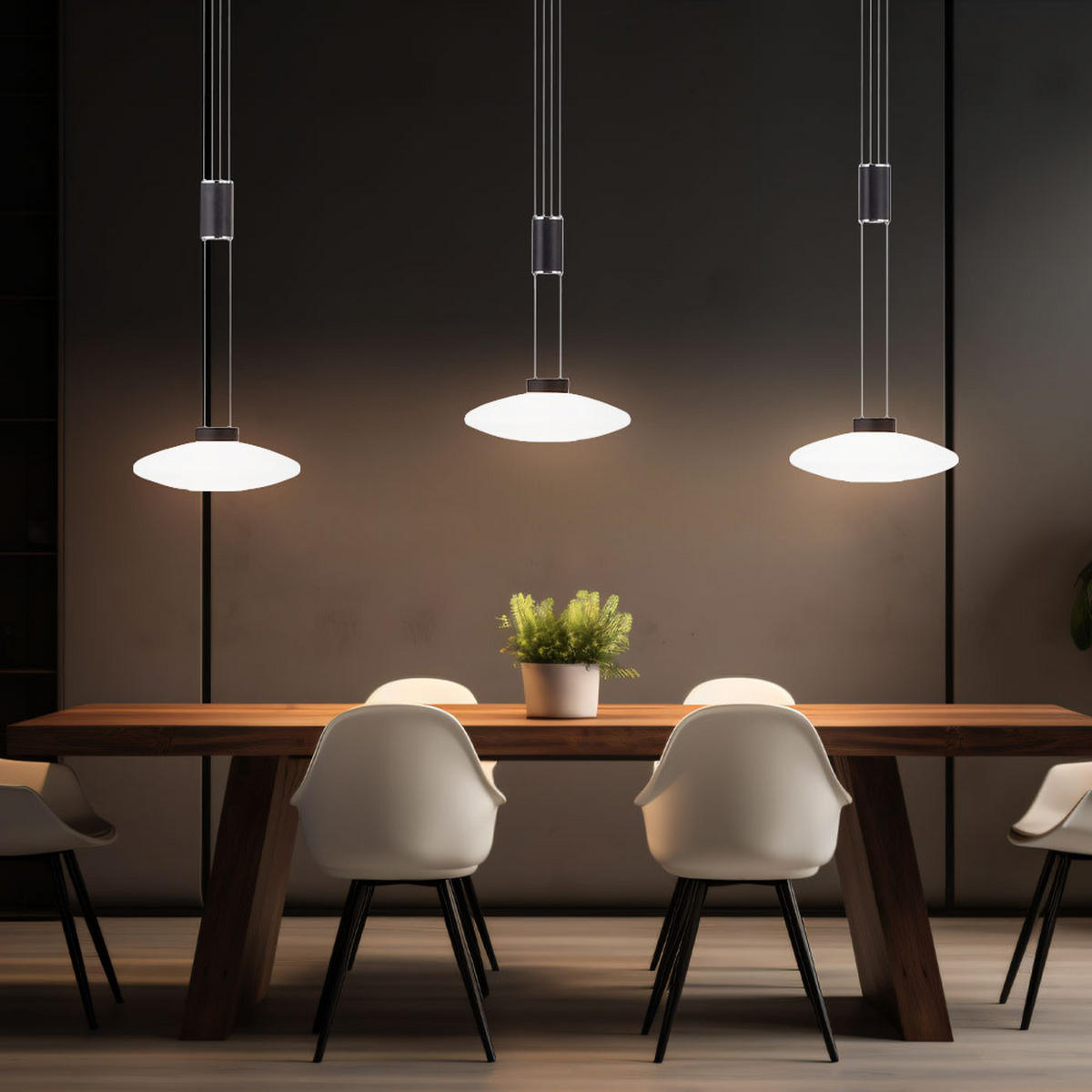 LED HÄNGELEUCHTE Metall Glas Schwarz - Schwarz, Glas (116/23/200cm)