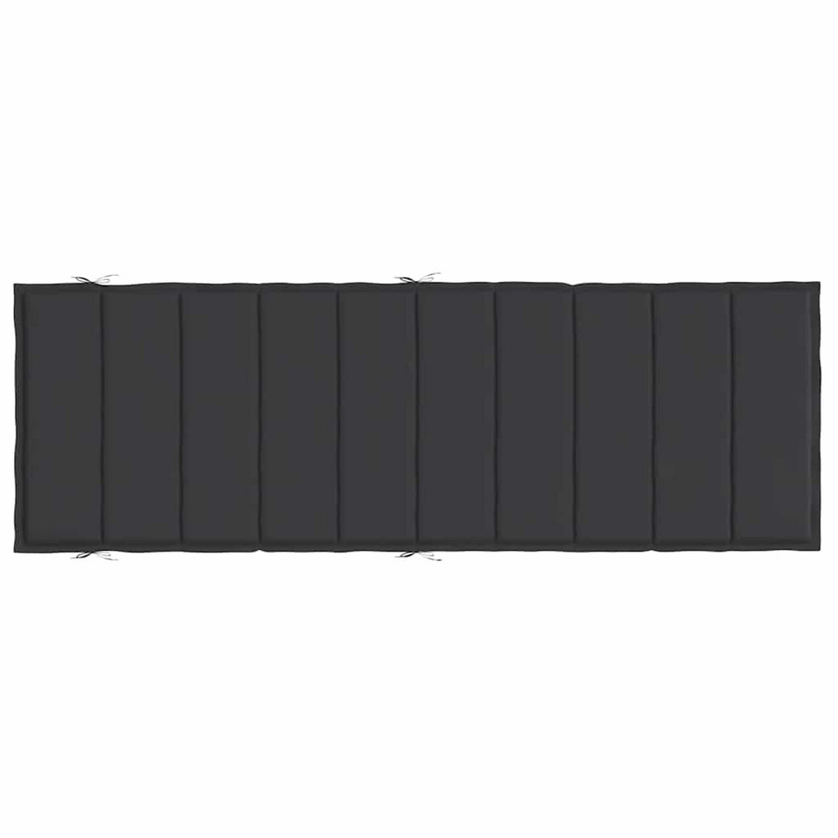 SONNENLIEGEN-AUFLAGE Schwarz 186/58/4 Cm Oxford-Gewebe - Schwarz, Textil (58/4/186cm) - vidaXL