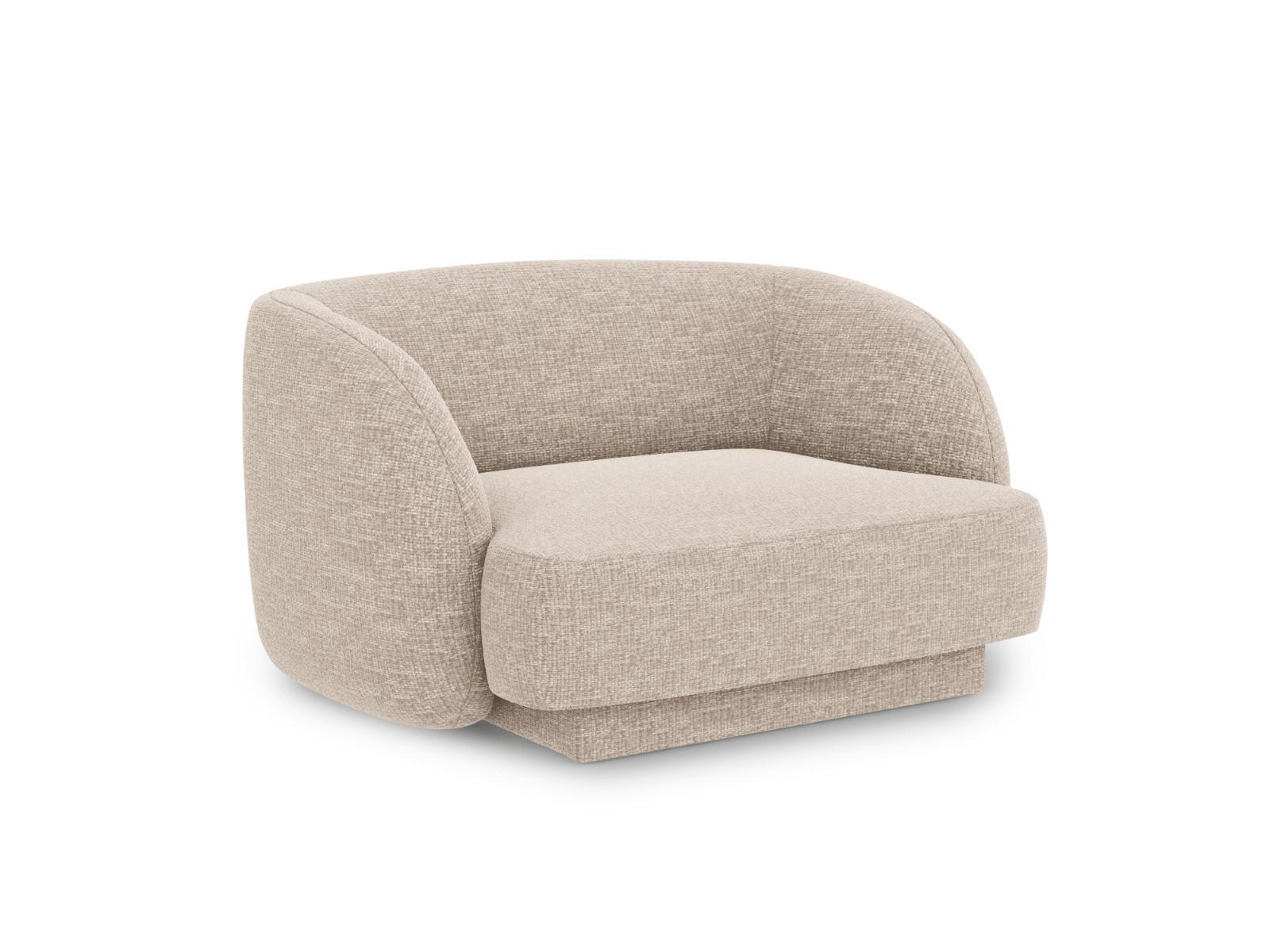SESSEL Miley aus Chenille-Stoff beige - Beige, Textil (90/70/103cm) - Micadoni