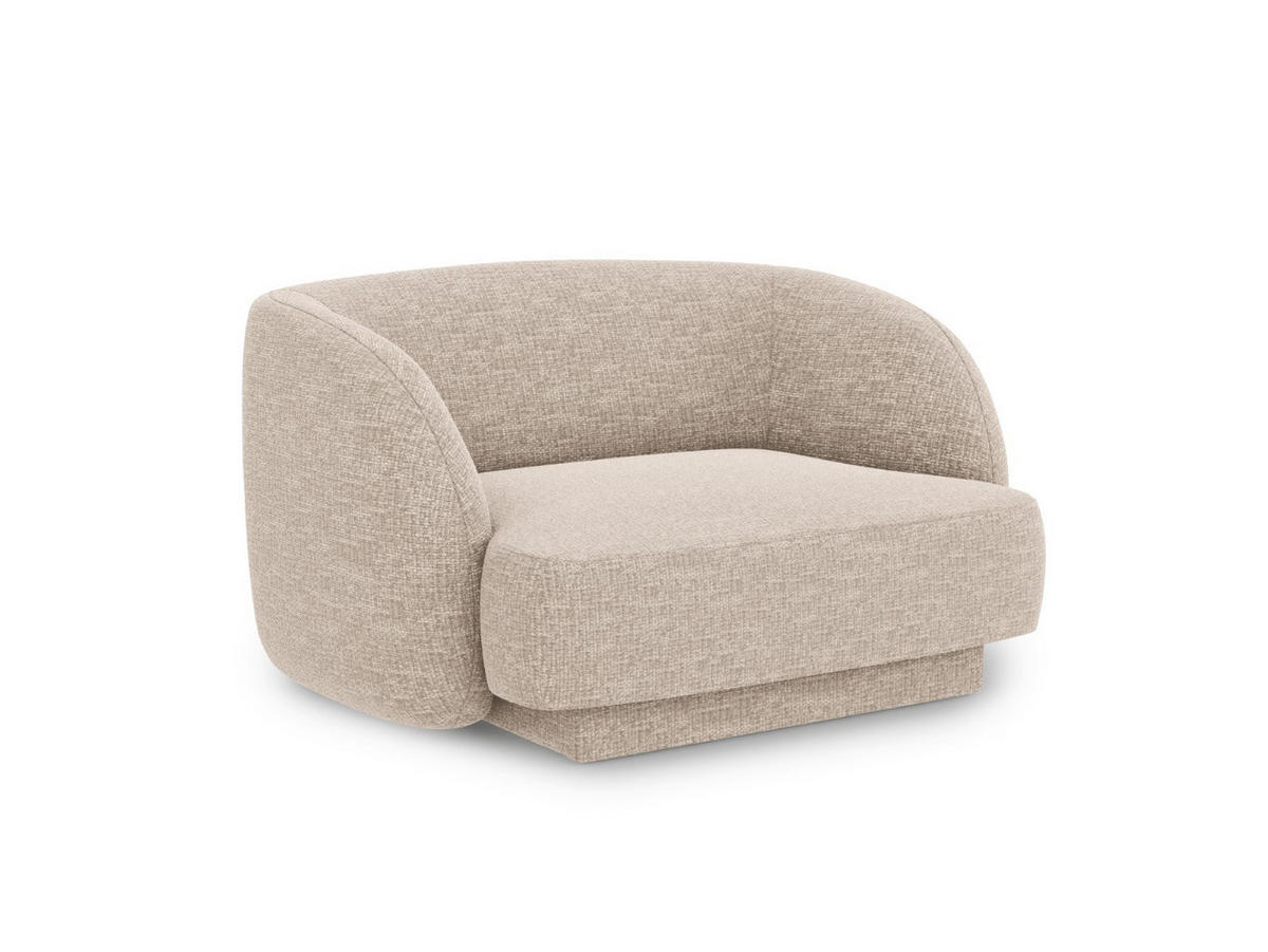 SESSEL Miley aus Chenille-Stoff beige - Beige, Textil (90/70/103cm) - Micadoni
