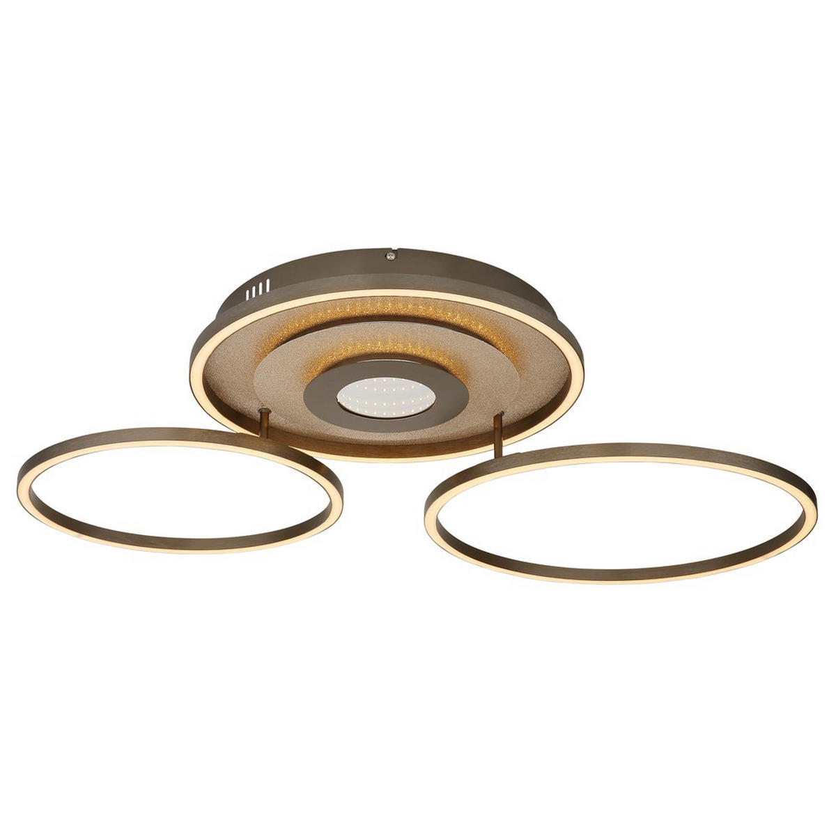 DECKENLEUCHTE MILES METALL CHAMPAGNER MATT LED - Champagner, Metall (99.2/57/11.5cm) - Globo Lighting