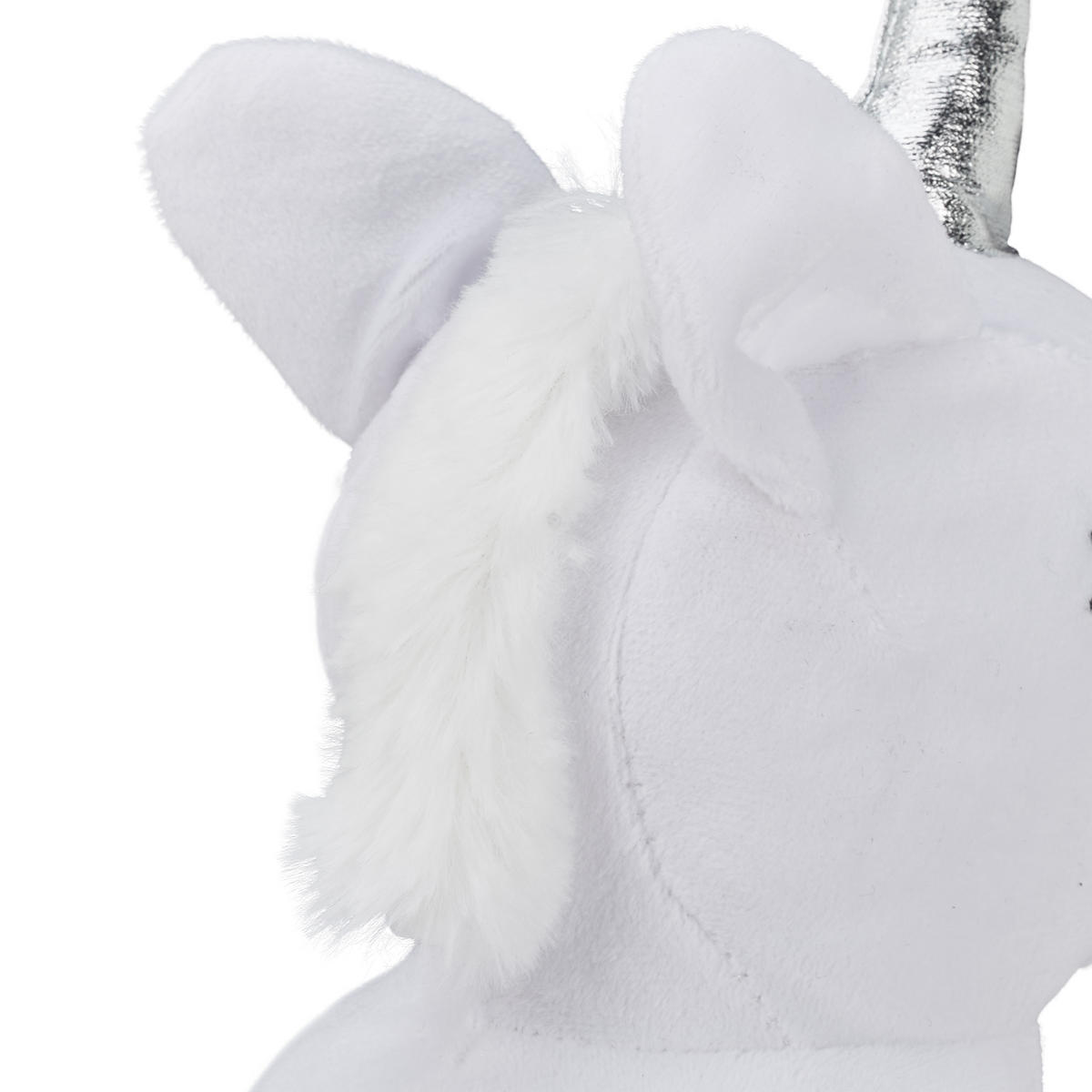 TÜRSTOPPER Weiß Einhorn 25x29x14 cm - Weiß, Naturmaterialien/Textil (29/14cm) - Relaxdays