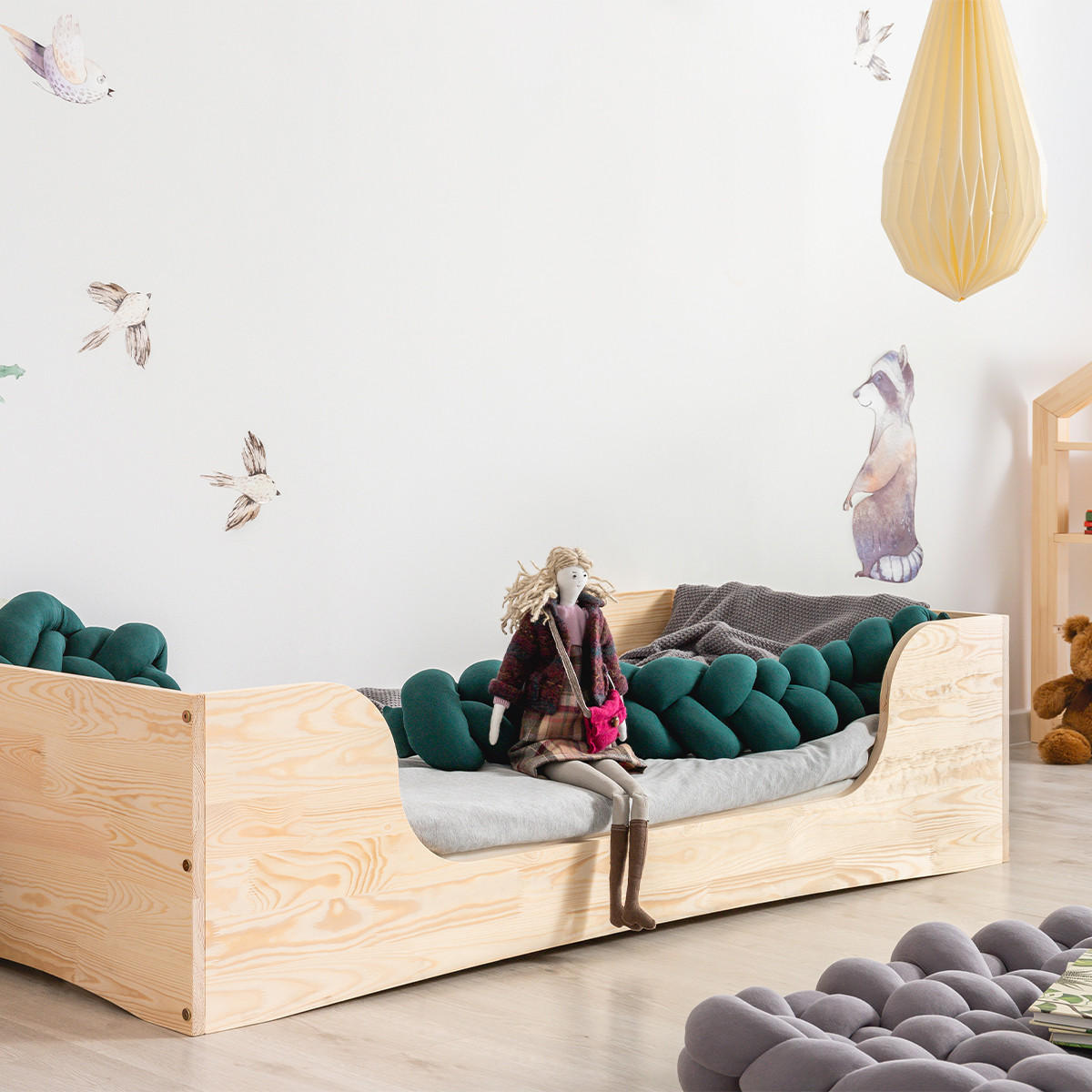 POSTEL 90/190 Noélie Přírodní dřevo - hnědá, dřevo (90/190cm) - Petits-meubles