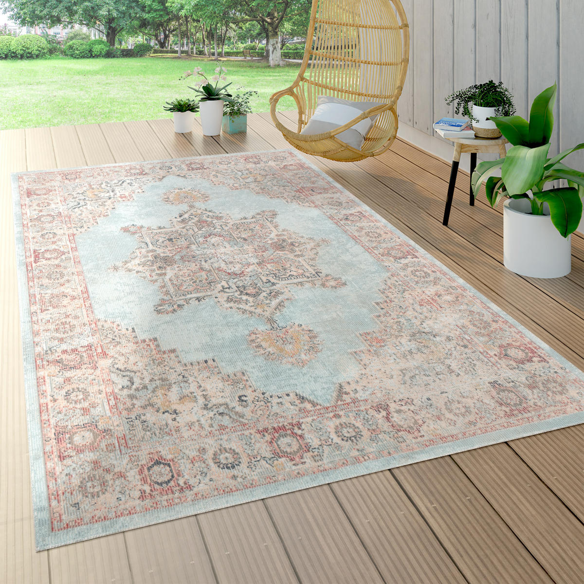OUTDOORTEPPICH 160/230 cm Torres 275 - Türkis, Textil (160/230cm) - Paco Home