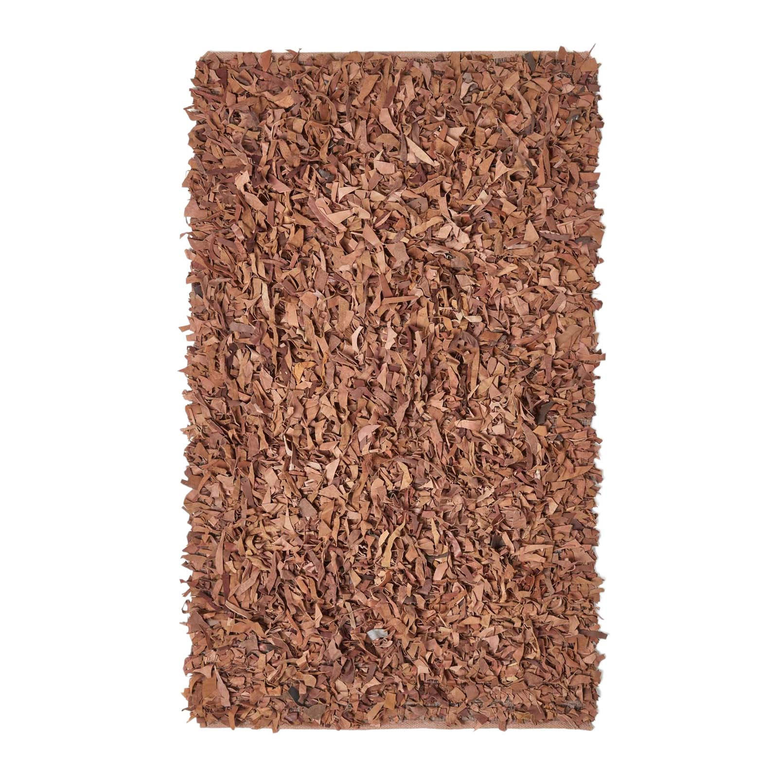 SHAGGY-TEPPICH Dallas 150/240 cm - Cognac, Leder (150/240cm) - Homescapes