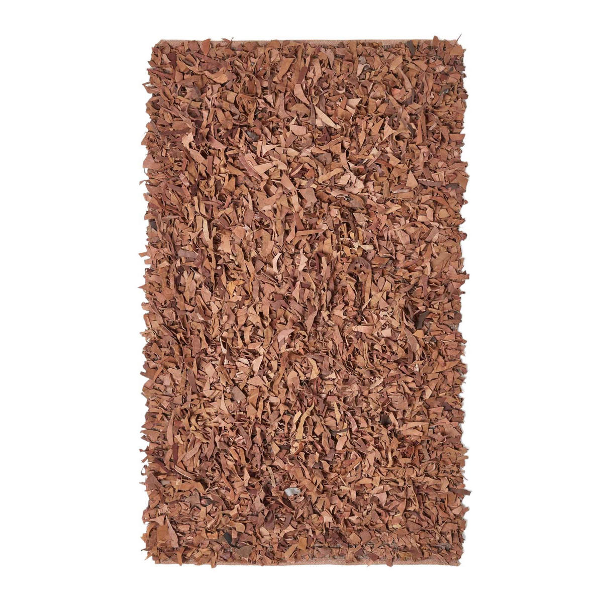 SHAGGY-TEPPICH Dallas 150/240 cm - Cognac, Leder (150/240cm) - Homescapes