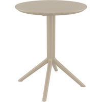 GARTENTISCH rund Kunststoff taupe - Taupe, Kunststoff (60/60/74cm) - CLP