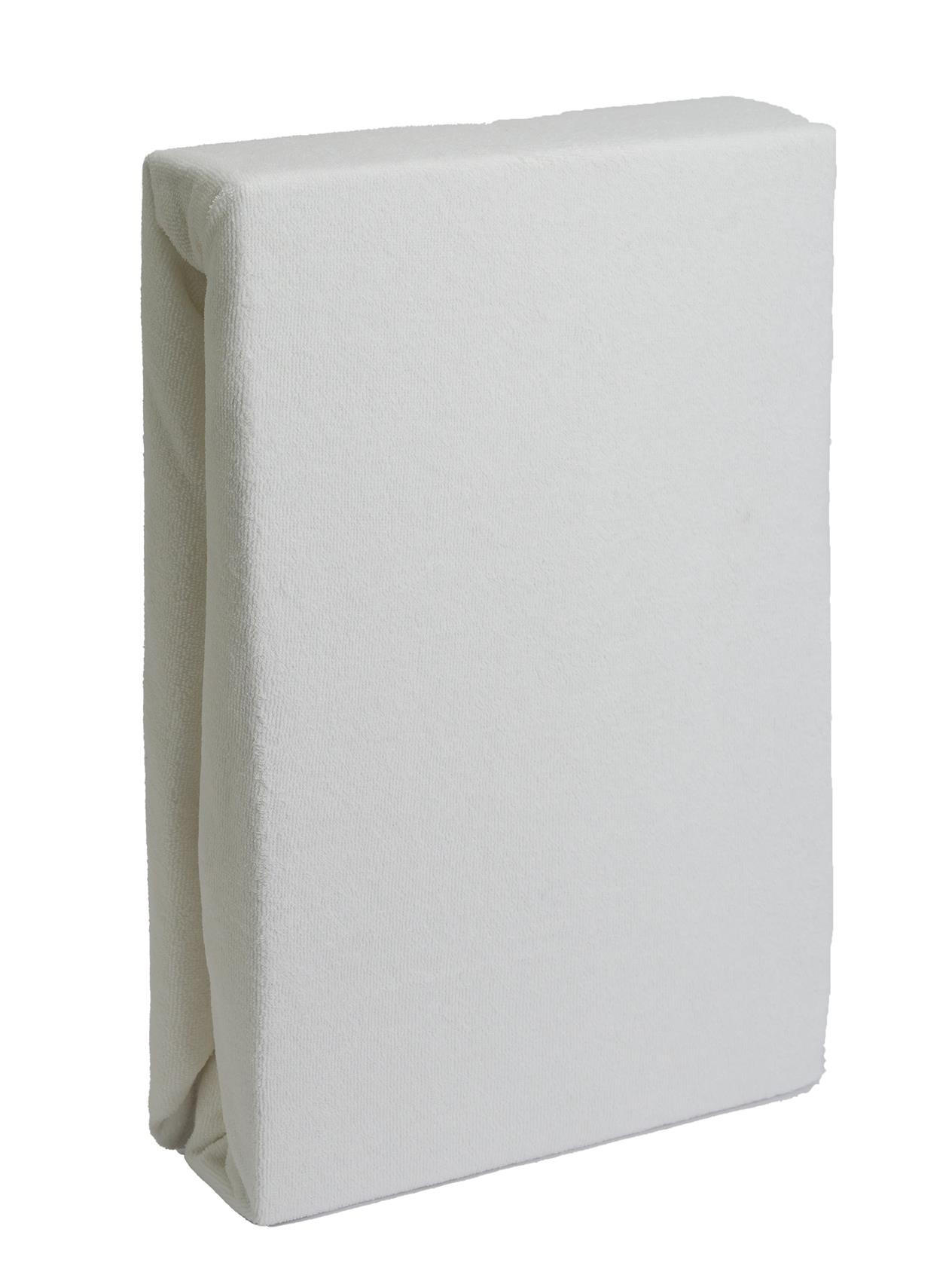 Carpe Sonno Frottee-Spannbettlaken Weiß 100x200 cm