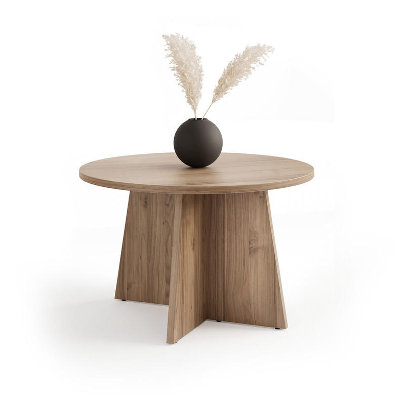 BELLAGIO – větší konferenční stolek Ø 75 cm, ořech Royal - kašmírová, kompozitní dřevo (75/75/47cm) - Idohome