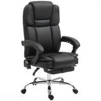 BÜROSTUHL mit Massagefunktion PC-Stuhl mit Heiz-, Liegefunktion Schwarz - Silberfarben/Schwarz, Kunststoff/Metall (67/126/66cm) - Vinsetto