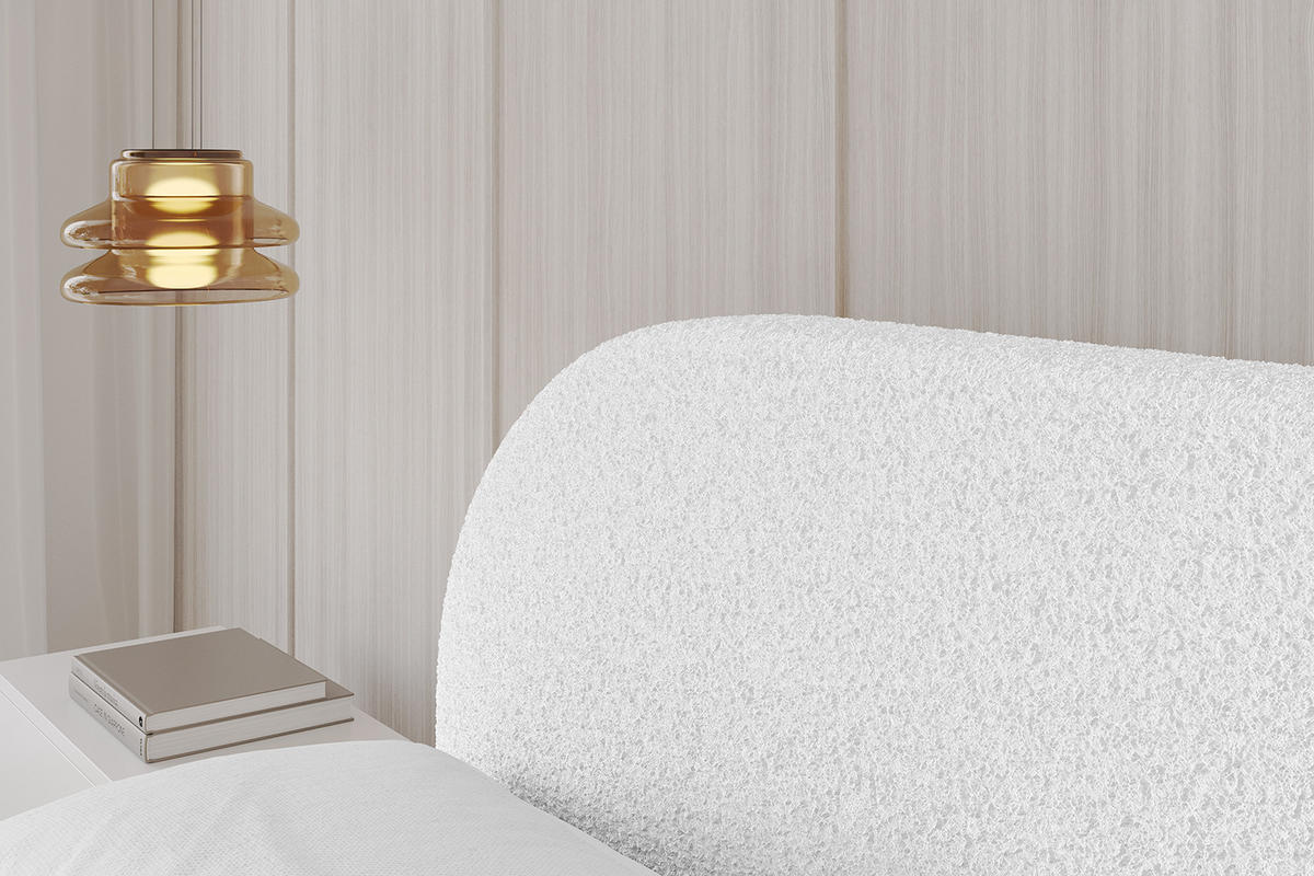 POLSTERBETT mit Bettkasten und Lattenrost, Bett mit Matratze H3/H4 - TIVON-V1 180x200 Weiß - Weiß, Holzwerkstoff/Textil (180/200cm) - ALTDECOR