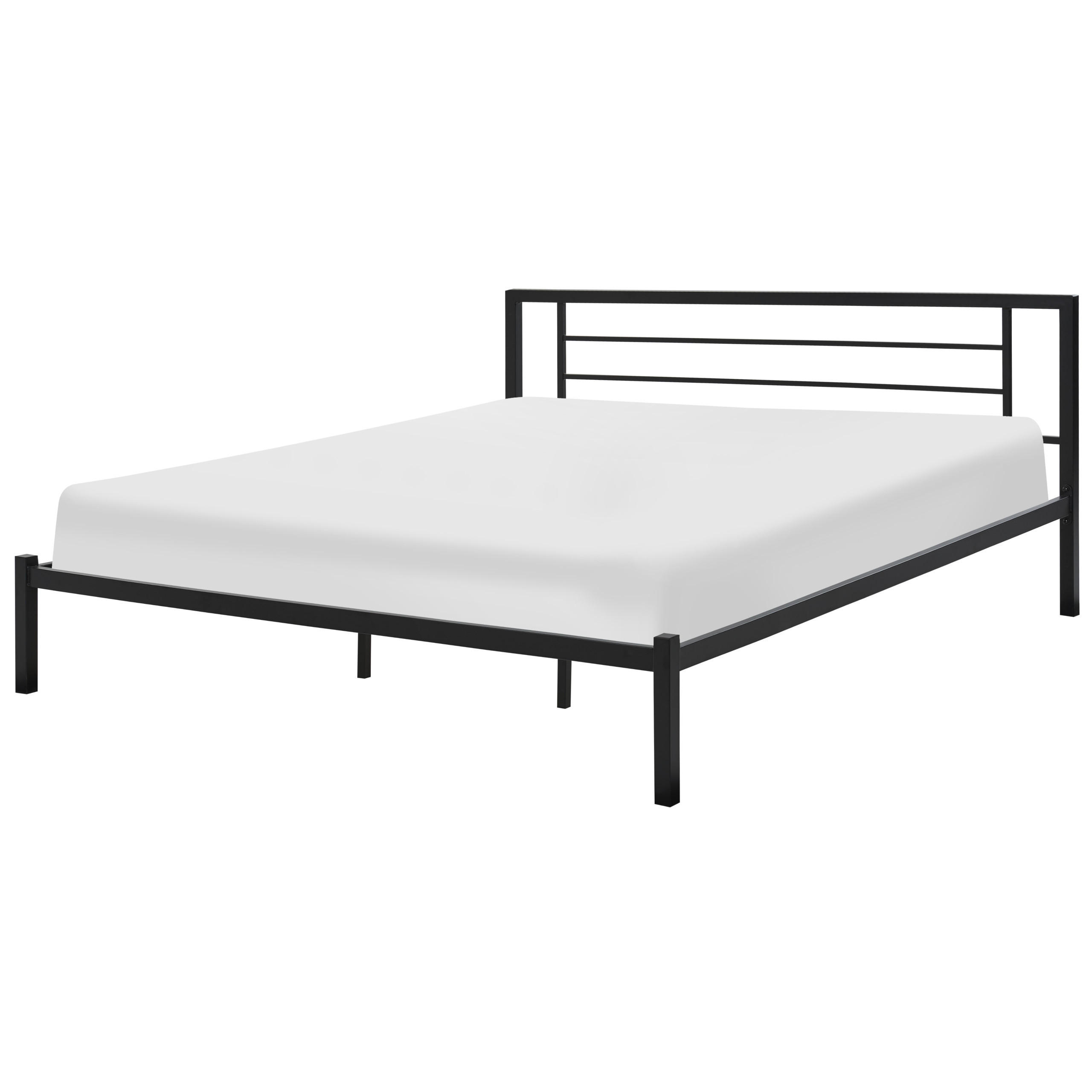 METALLBETT 180/200 cm Schwarz Cusset - Schwarz, Metall (180/200cm) - Beliani