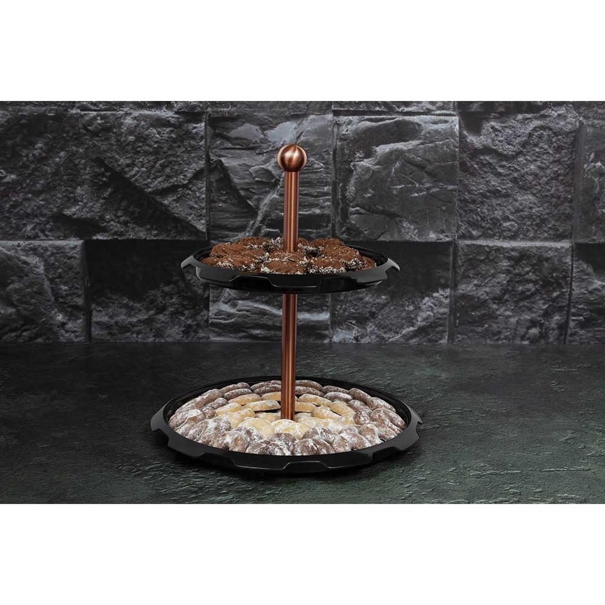 ETAGERE Schwarz 30.5/30.5/33 cm BH6776 - Schwarz, Kunststoff (30.5/33cm) - Berlinger Haus