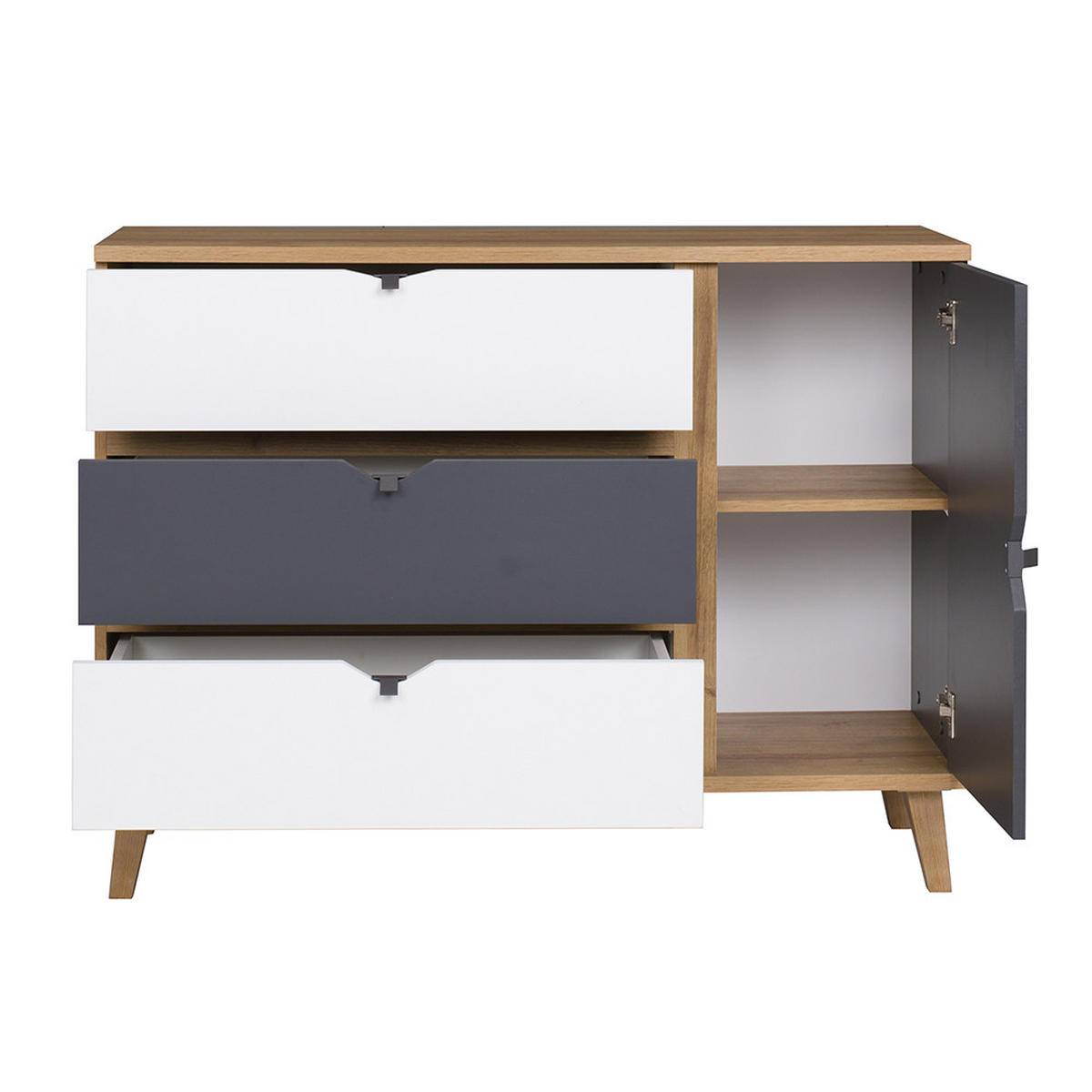 KOMMODE Maribor-132 - Braun, Holzwerkstoff (120/90/40cm) - Lomado