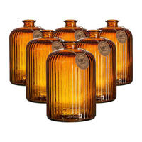 VASEN Marokko Stripes braun 24 cm 6er Set - Braun, Glas (24cm) - Ritzenhoff Breker