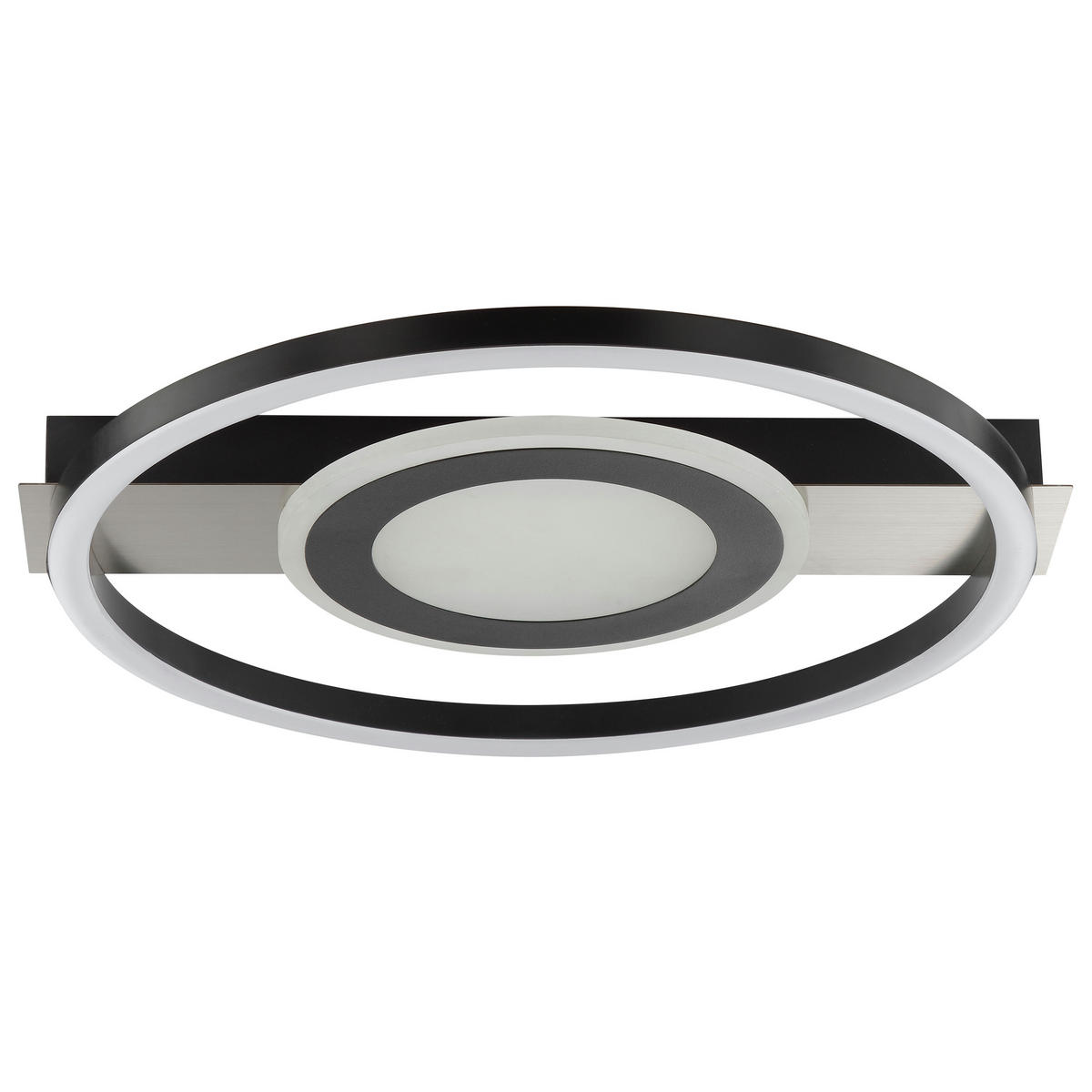 LED DECKENLEUCHTE Maureen Schwarz/Eisen 37/39/5 cm - Multicolor, Metall (37/39/5cm) - Brilliant