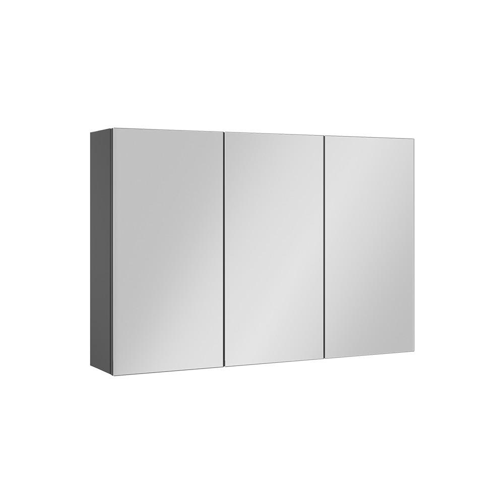 KOPALNIŠKA OMARICA Z OGLEDALOM Lavia, Antracit, 90 x 60.2 cm - antracit, leseni material (90/170/17cm) - Vicco