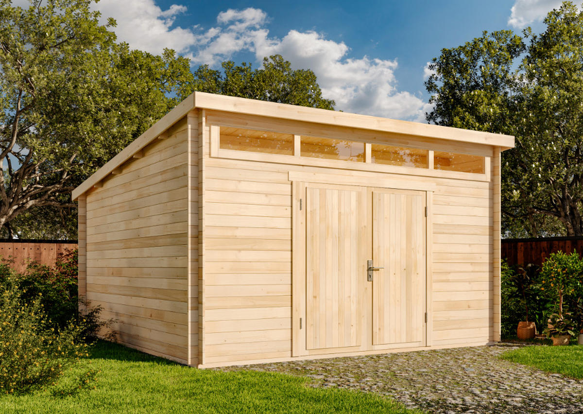 GERÄTEHAUS Holz Maria Viva - Naturfarben, Holz (420/251/440cm) - Alpholz