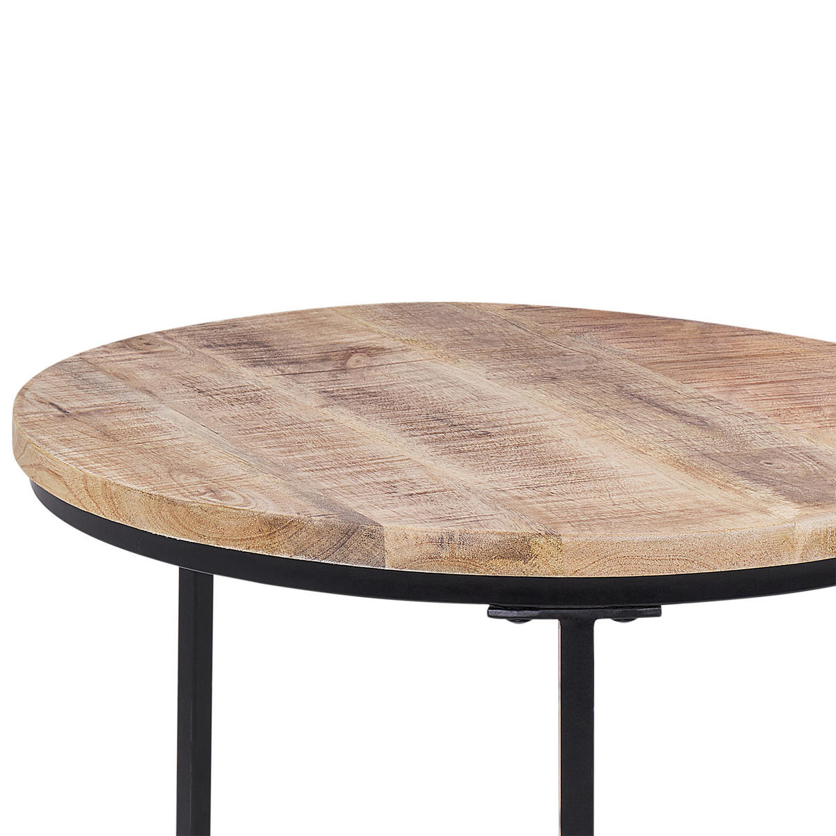 COUCHTISCH 2er-Set Braun - Schwarz, Holz (50/50/40cm) - Beliani