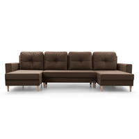 WOHNLANDSCHAFT - CARL U (Braun ) - Braun, Holzwerkstoff (300/90/142cm) - Möblo