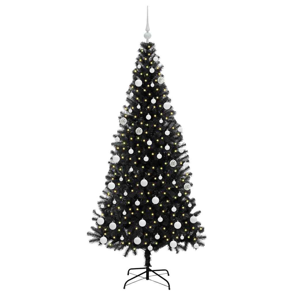 WEIHNACHTSBAUM 93/93/180 cm Schwarz PVC - Schwarz, Kunststoff (180cm) - vidaXL