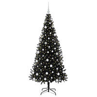 WEIHNACHTSBAUM 93/93/180 cm Schwarz PVC - Schwarz, Kunststoff (180cm) - vidaXL