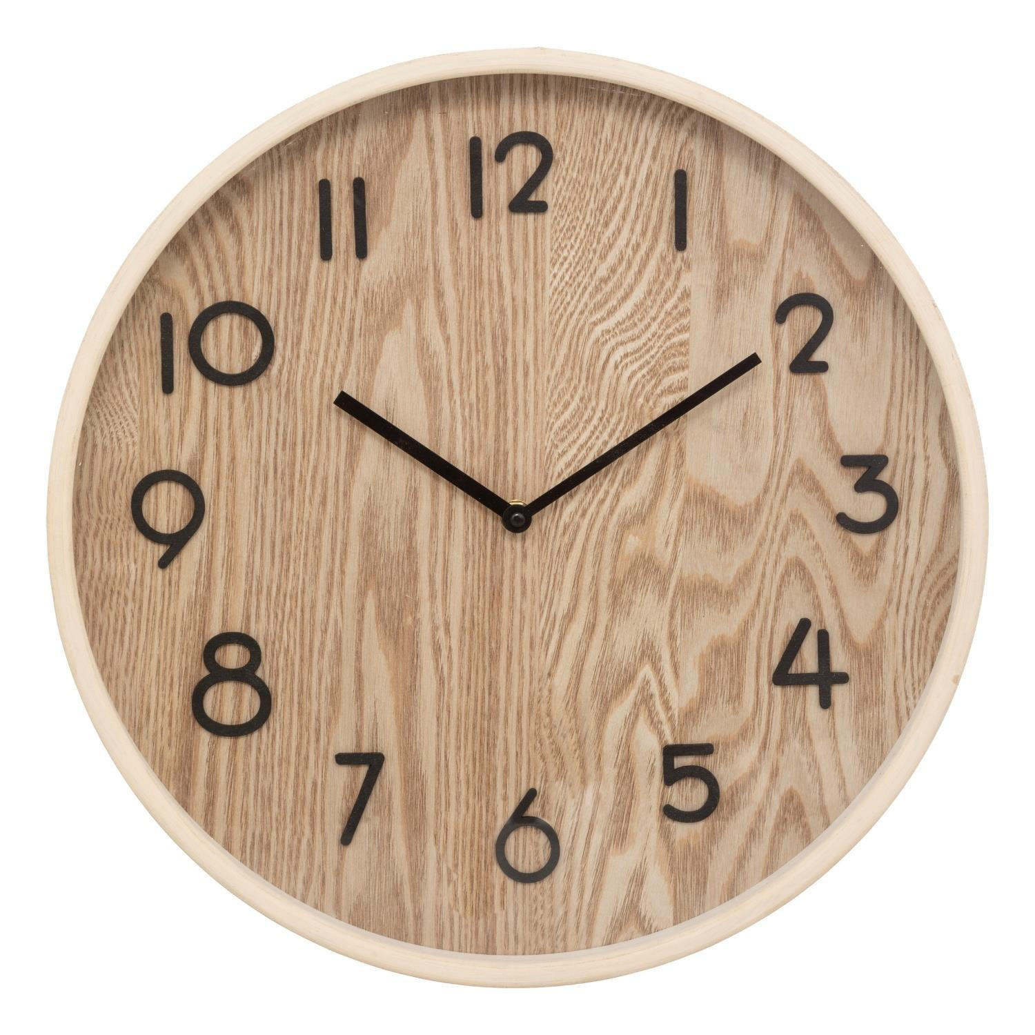 WANDUHR minimalistisches Zifferblatt Ivana 38/38/5 cm - Braun, Holzwerkstoff (38/5/38cm) - Atmosphera Createur d´interieur